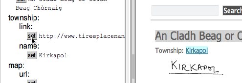 set township link to url